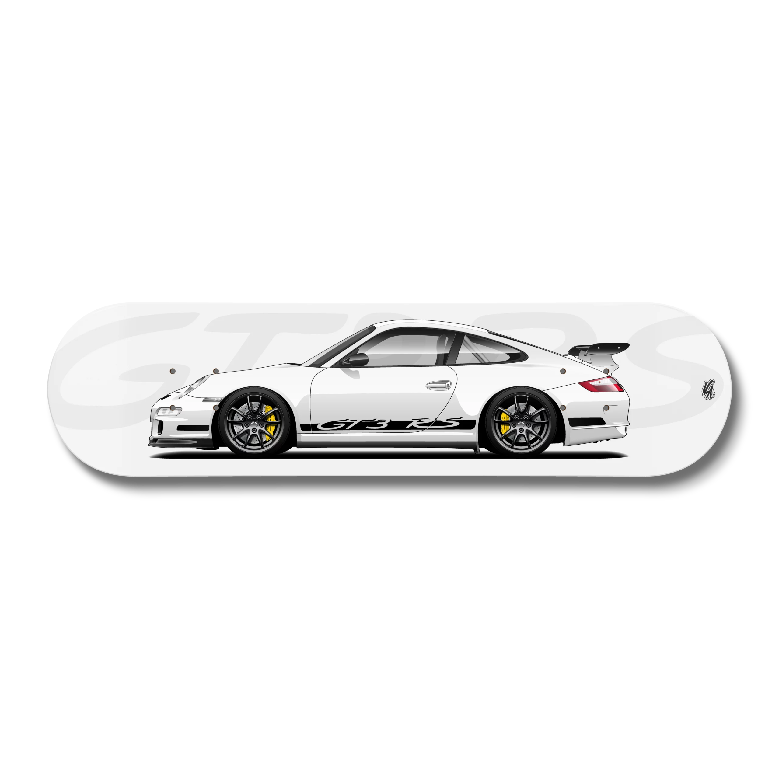 Planche Porsche 997 GT3 RS Blanc