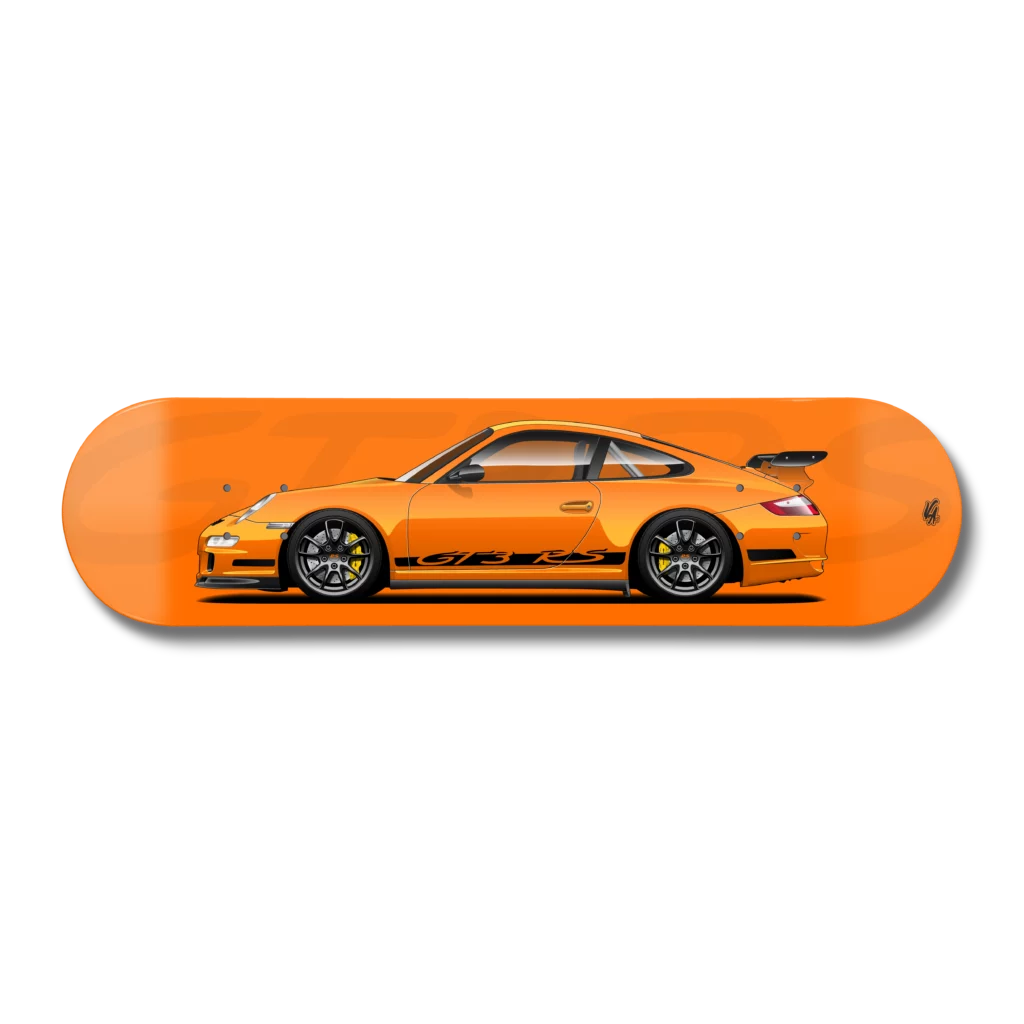 Planche Porsche 997 GT3 RS Orange