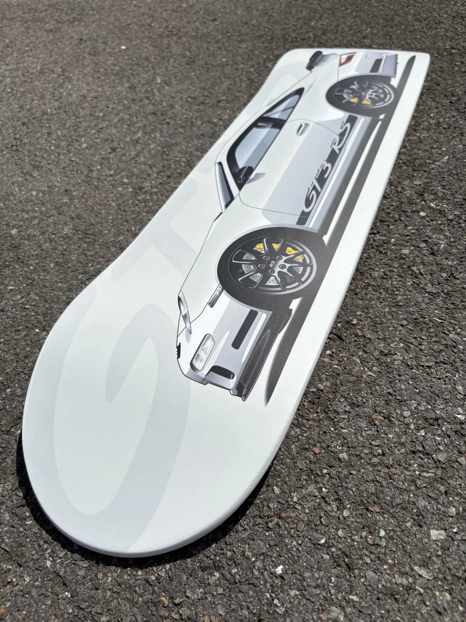 Planche Porsche 997 GT3 RS blanc