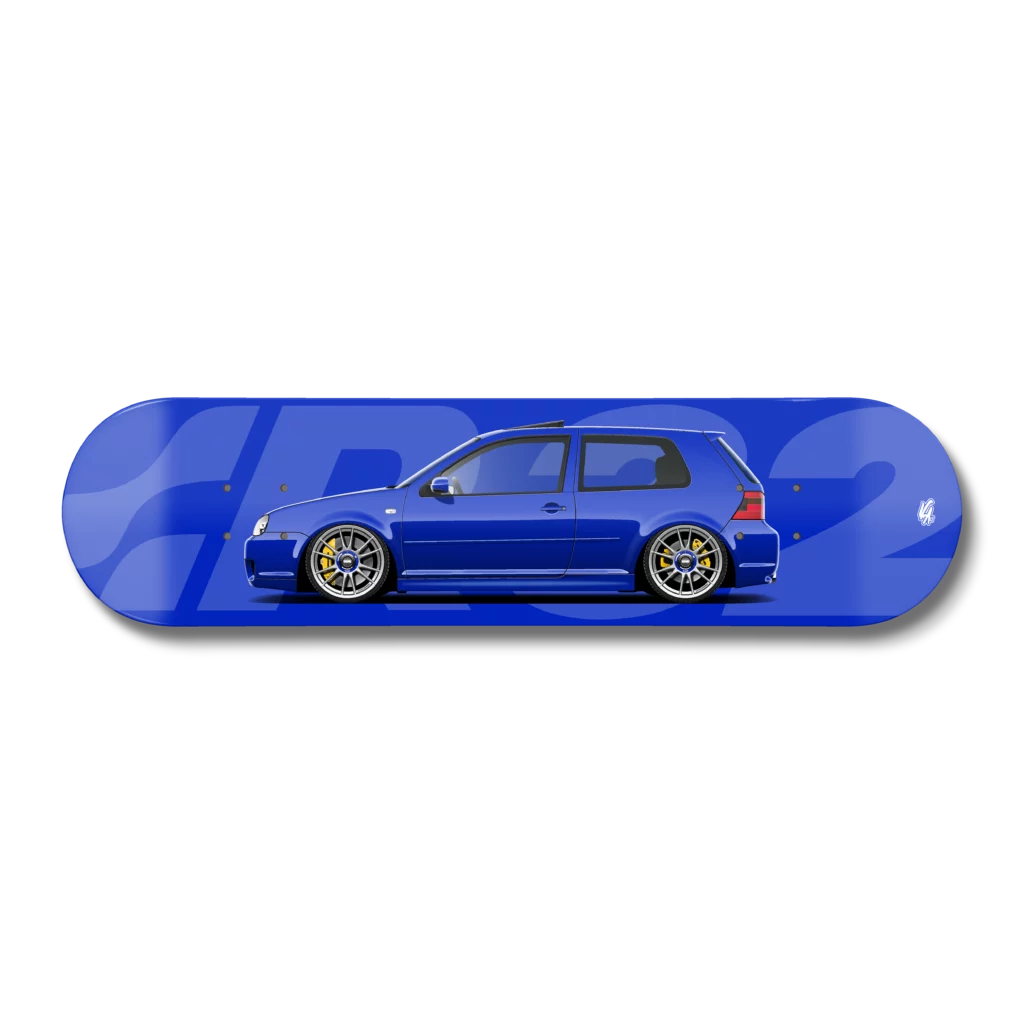 VW Golf MK4 R32 Deep Blue stance