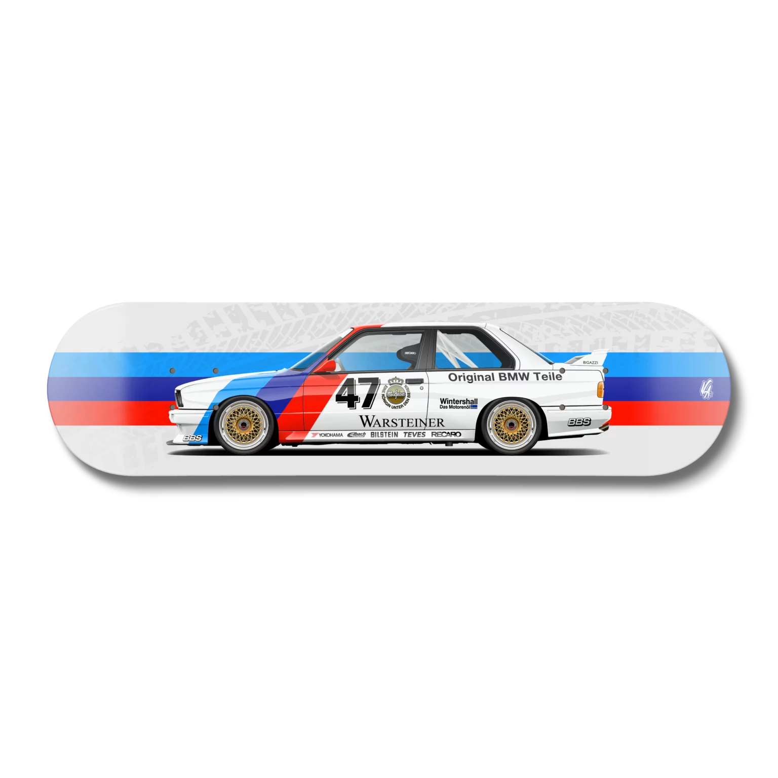 Planche de skate voiture BMW M3 E30 DTM