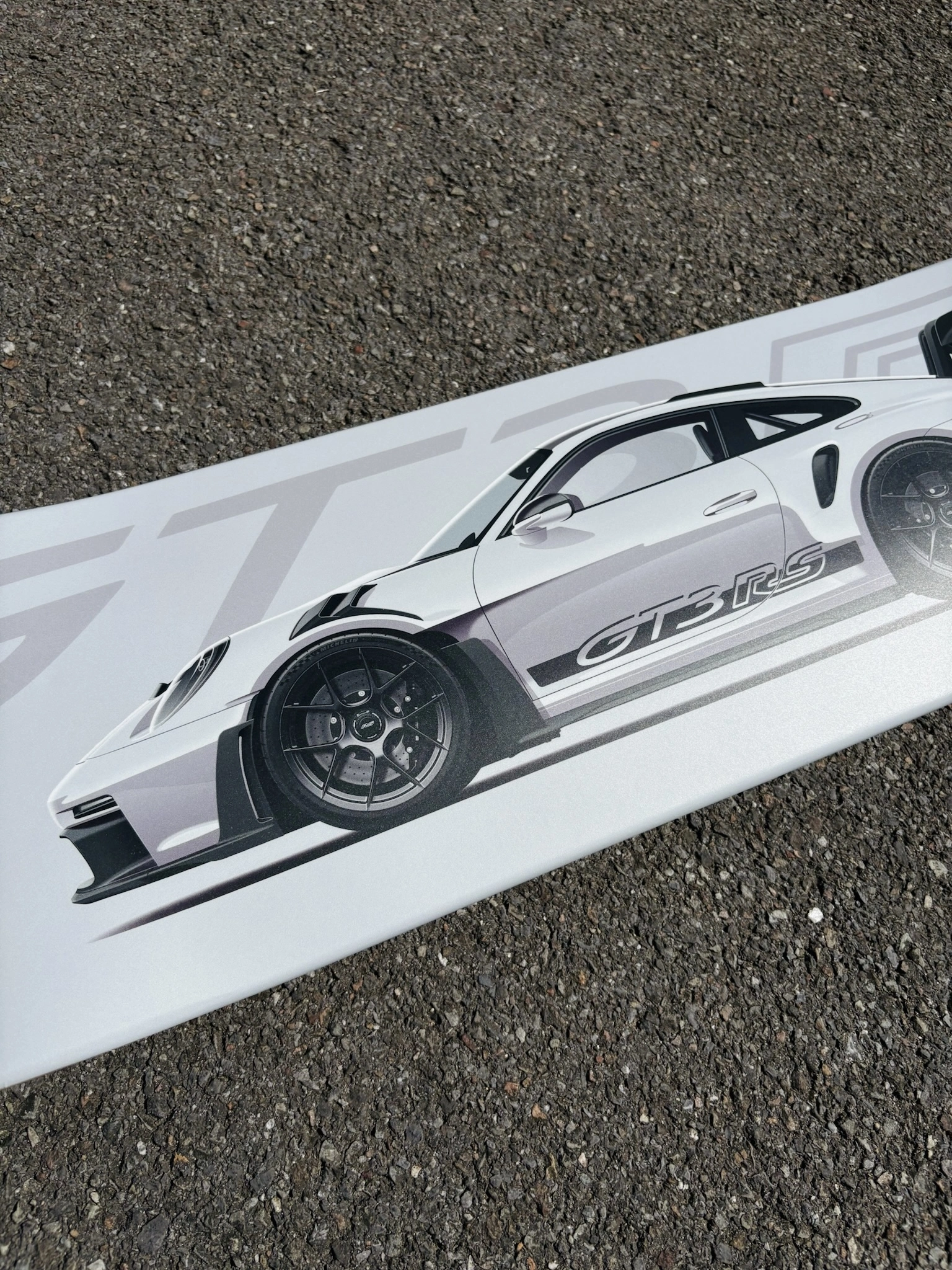 Planche de skate Porsche 992 GT3 RS GT Silver